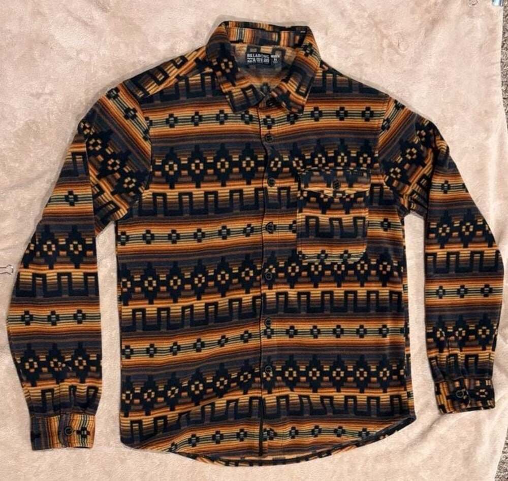 Billabong A/Div Mens Fleece Shirt with Aztec Pattern